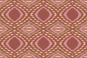 Ikat Damask Embroidery Background. Ikat Chevron Geometric Ethnic Oriental Pattern Traditional. Ikat Aztec Style Abstract Design for Print Texture,fabric,saree,sari,carpet. vector