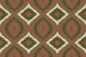 Ikat Damask Embroidery Background. Ikat Fabric Geometric Ethnic Oriental Pattern traditional.aztec Style Abstract Vector illustration.design for Texture,fabric,clothing,wrapping,sarong.