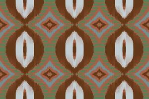 Ikat Damask Embroidery Background. Ikat Stripes Geometric Ethnic Oriental Pattern Traditional. Ikat Aztec Style Abstract Design for Print Texture,fabric,saree,sari,carpet. vector