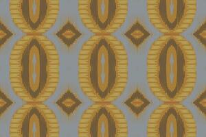 Ikat Seamless Pattern Embroidery Background. Ikat Diamond Geometric Ethnic Oriental Pattern traditional.aztec Style Abstract Vector design for Texture,fabric,clothing,wrapping,sarong.