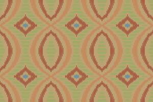 Ikat Seamless Pattern Embroidery Background. Ikat Patterns Geometric Ethnic Oriental Pattern Traditional. Ikat Aztec Style Abstract Design for Print Texture,fabric,saree,sari,carpet. vector