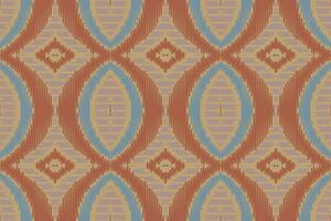 Ikat Seamless Pattern Embroidery Background. Ikat Pattern Geometric Ethnic Oriental Pattern Traditional. Ikat Aztec Style Abstract Design for Print Texture,fabric,saree,sari,carpet. vector