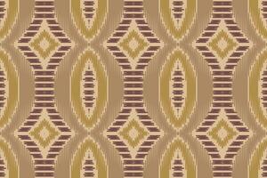 Ikat Seamless Pattern Embroidery Background. Ikat Texture Geometric Ethnic Oriental Pattern traditional.aztec Style Abstract Vector design for Texture,fabric,clothing,wrapping,sarong.