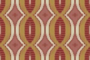 Ikat Seamless Pattern Embroidery Background. Ikat Vector Geometric Ethnic Oriental Pattern traditional.aztec Style Abstract Vector illustration.design for Texture,fabric,clothing,wrapping,sarong.