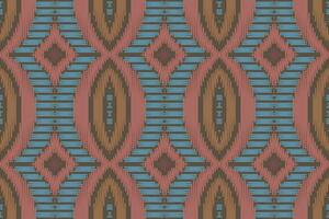 Ikat Fabric Paisley Embroidery Background. Ikat Background Geometric Ethnic Oriental Pattern Traditional. Ikat Aztec Style Abstract Design for Print Texture,fabric,saree,sari,carpet. vector