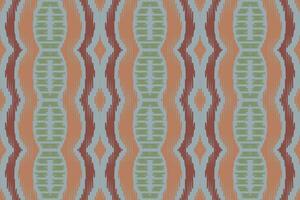 Ikat Fabric Paisley Embroidery Background. Ikat Damask Geometric Ethnic Oriental Pattern Traditional. Ikat Aztec Style Abstract Design for Print Texture,fabric,saree,sari,carpet. vector