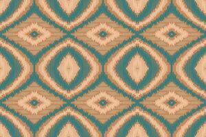 Ikat Fabric Paisley Embroidery Background. Ikat Stripe Geometric Ethnic Oriental Pattern traditional.aztec Style Abstract Vector illustration.design for Texture,fabric,clothing,wrapping,sarong.