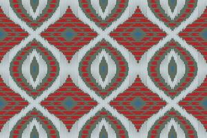 Ikat Fabric Paisley Embroidery Background. Ikat Seamless Geometric Ethnic Oriental Pattern traditional.aztec Style Abstract Vector illustration.design for Texture,fabric,clothing,wrapping,sarong.