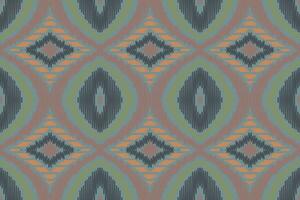 Ikat Paisley Pattern Embroidery Background. Ikat Designs Geometric Ethnic Oriental Pattern Traditional. Ikat Aztec Style Abstract Design for Print Texture,fabric,saree,sari,carpet. vector