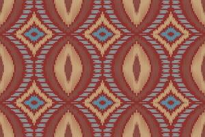 Ikat Paisley Pattern Embroidery Background. Ikat Print Geometric Ethnic Oriental Pattern Traditional. Ikat Aztec Style Abstract Design for Print Texture,fabric,saree,sari,carpet. vector