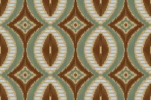 Ikat Paisley Pattern Embroidery Background. Ikat Prints Geometric Ethnic Oriental Pattern Traditional. Ikat Aztec Style Abstract Design for Print Texture,fabric,saree,sari,carpet. vector