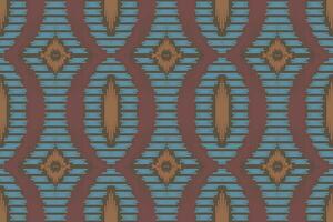 Motif Ikat Seamless Pattern Embroidery Background. Ikat Designs Geometric Ethnic Oriental Pattern traditional.aztec Style Abstract Vector design for Texture,fabric,clothing,wrapping,sarong.