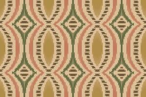 Motif Ikat Seamless Pattern Embroidery Background. Ikat Damask Geometric Ethnic Oriental Pattern traditional.aztec Style Abstract Vector design for Texture,fabric,clothing,wrapping,sarong.