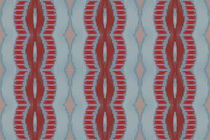 Motif Ikat Seamless Pattern Embroidery Background. Ikat Floral Geometric Ethnic Oriental Pattern Traditional. Ikat Aztec Style Abstract Design for Print Texture,fabric,saree,sari,carpet. vector