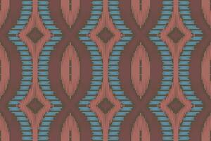 Motif Ikat Seamless Pattern Embroidery Background. Ikat Designs Geometric Ethnic Oriental Pattern Traditional. Ikat Aztec Style Abstract Design for Print Texture,fabric,saree,sari,carpet. vector