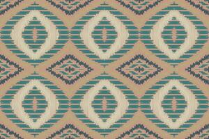 ikat damasco cachemir bordado antecedentes. ikat flores geométrico étnico oriental modelo tradicional.azteca estilo resumen vector ilustración.diseño para textura,tela,ropa,envoltura,pareo.