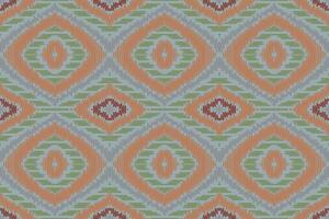 Ikat Damask Paisley Embroidery Background. Ikat Stripe Geometric Ethnic Oriental Pattern traditional.aztec Style Abstract Vector illustration.design for Texture,fabric,clothing,wrapping,sarong.