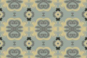 ikat floral cachemir bordado antecedentes. ikat floral geométrico étnico oriental modelo tradicional.azteca estilo resumen vector ilustración.diseño para textura,tela,ropa,envoltura,pareo.