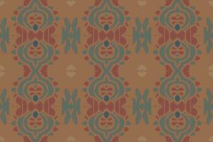 Ikat Damask Paisley Embroidery Background. Ikat Print Geometric Ethnic Oriental Pattern Traditional. Ikat Aztec Style Abstract Design for Print Texture,fabric,saree,sari,carpet. vector