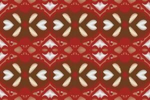 motivo ikat floral cachemir bordado antecedentes. ikat azteca geométrico étnico oriental modelo tradicional.azteca estilo resumen vector ilustración.diseño textura,tela,ropa,envoltura,pareo.