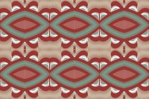 Ikat Seamless Pattern Embroidery Background. Ikat Designs Geometric Ethnic Oriental Pattern traditional.aztec Style Abstract Vector design for Texture,fabric,clothing,wrapping,sarong.