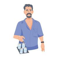 Trendy Tea Seller vector