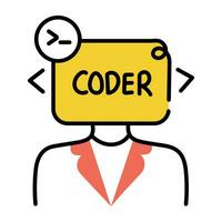 Trendy Coder Concepts vector