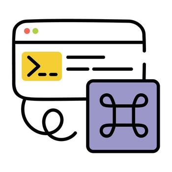 Trendy Website Coding vector