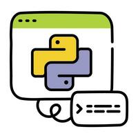 Trendy Python Programming vector