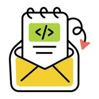 Trendy Coding Mail vector