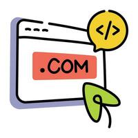 Trendy Domain Name vector