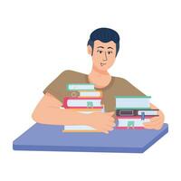 Trendy Library Books vector