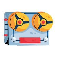 Trendy Tape Recorder vector