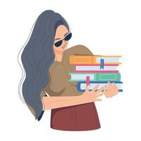 Trendy University Girl vector