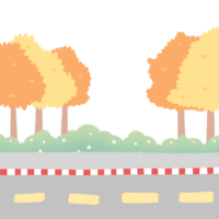 árbol y la carretera png