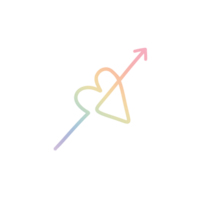 Pastel rainbow arrow png