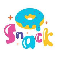 Trendy Donut Snack vector