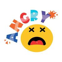 Trendy Angry Word vector