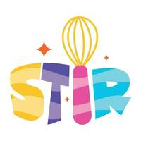 Trendy Stir Concepts vector