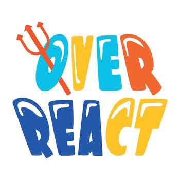Trendy Overreact Concepts vector