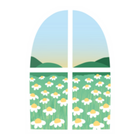 Daisy garden view png