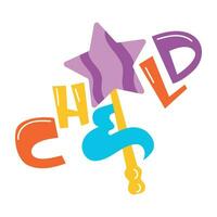 Trendy Child Wand vector