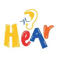 Trendy Hear Concepts vector