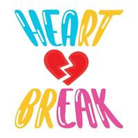 Trendy Heartbreak Concepts vector