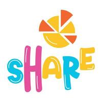 Trendy Share Concepts vector