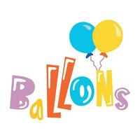 Trendy Balloons Concepts vector