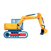 Trendy Excavator Concepts vector