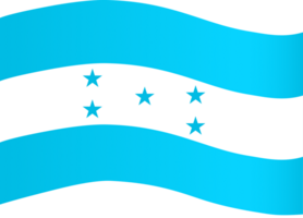 Honduras  flag wave isolated on png or transparent background