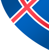 Islândia bandeira onda isolado em png ou transparente fundo