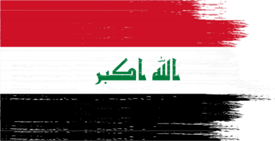 Irak Flagge auf Karte auf transparent Hintergrund oder png